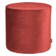 WOOOD Sara hj puf, rund - hindbr rd polyester fljl (46)