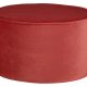 WOOOD Sara lav puf, rund - hindbr rd polyester fljl (60)