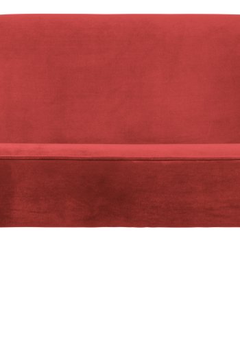 WOOOD Sara lille sofa - hindbr rd polyester fljl og tr