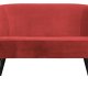 WOOOD Sara lille sofa - hindbr rd polyester fljl og tr