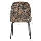 BEPUREHOME Vogue spisebordsstol - sort fljl polyester m. blomsterprint og sort metal