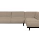 BEPUREHOME Statement hjrnesofa, hjre - beige bouclé vvet stof