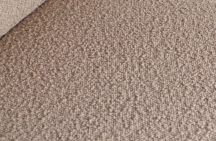 BEPUREHOME Statement hjrnesofa, hjre - beige bouclé vvet stof