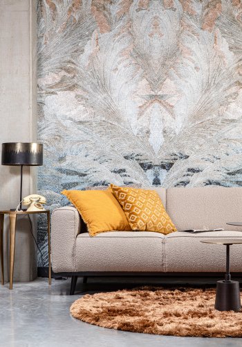 BEPUREHOME Statement 3 pers. sofa - beige bouclé vvet stof