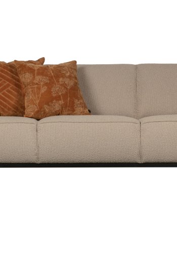 BEPUREHOME Statement 3 pers. sofa - beige bouclé vvet stof