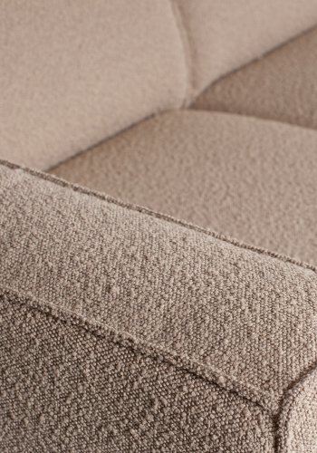 BEPUREHOME Statement 3 pers. sofa - beige bouclé vvet stof