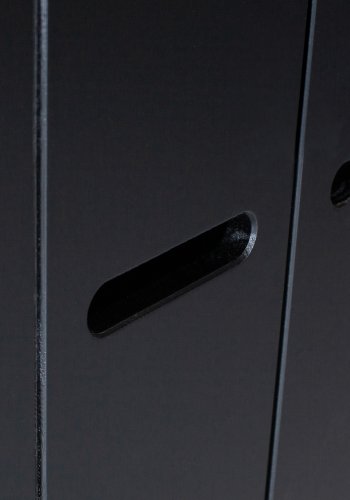 WOOOD Connect garderobeskab, m. 3 lger, 4 hylder, 1 bjlestang og 3 skuffer - sort fyrretr