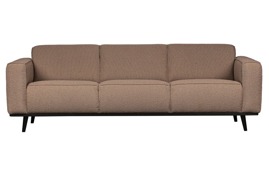 BEPUREHOME Statement 3 pers. sofa - nougat bouclé vvet stof