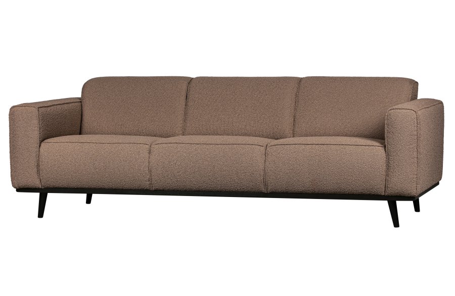 BEPUREHOME Statement 3 pers. sofa - nougat bouclé vvet stof