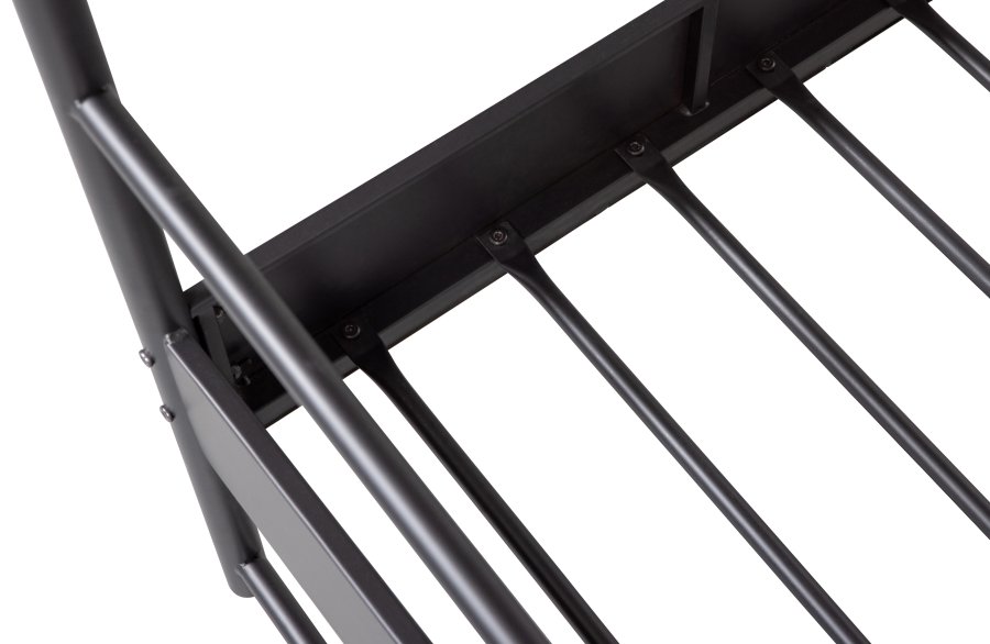 VTWONEN Bunk brne himmelseng, m. metal lamelbund, u. madras - sort stl (160x200)