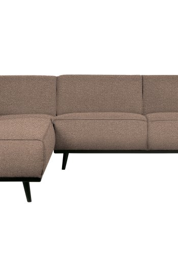 BEPUREHOME Statement hjrnesofa, venstre - nougat bouclé vvet stof