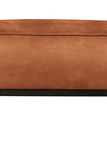 BEPUREHOME Statement puf, rektangulr - cognac stof (80x55)