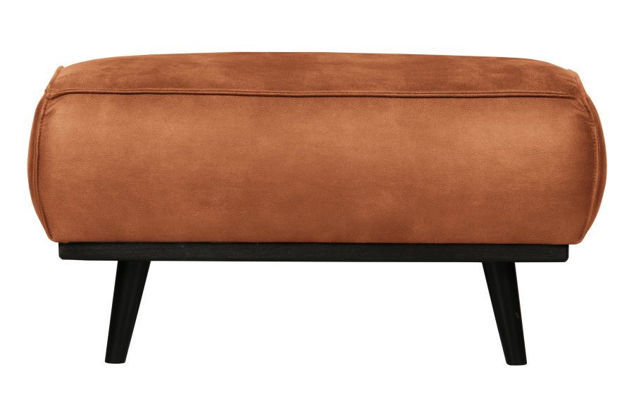 BEPUREHOME Statement puf, rektangulr - cognac stof (80x55)