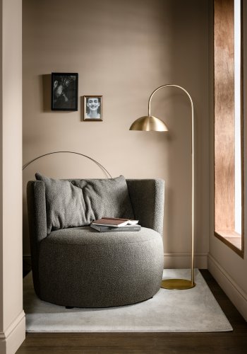 VTWONEN Explore lnestol - brun bouclé stof og plastik