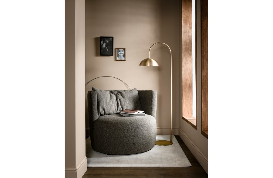 VTWONEN Explore lnestol - brun bouclé stof og plastik