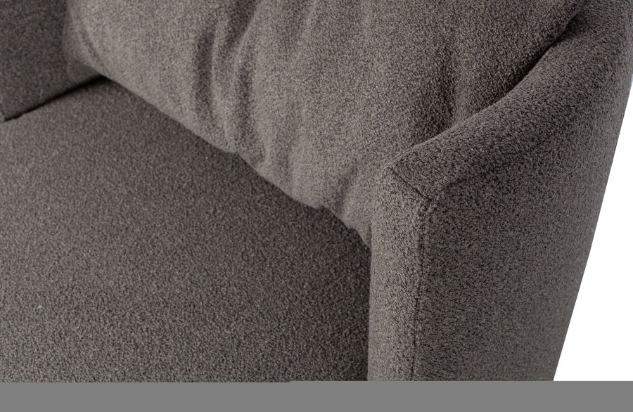 VTWONEN Explore lnestol - brun bouclé stof og plastik