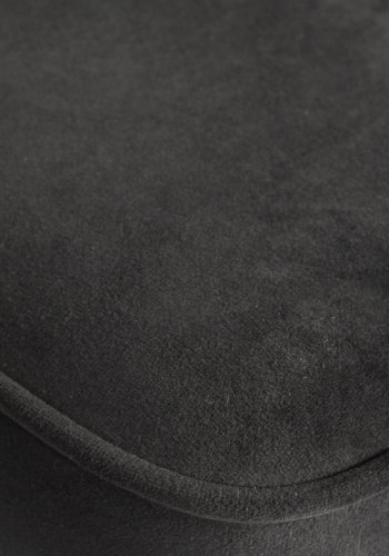 BEPUREHOME Vogue barstol, m. rygln og fodsttte - sort fljl polyester og sort metal