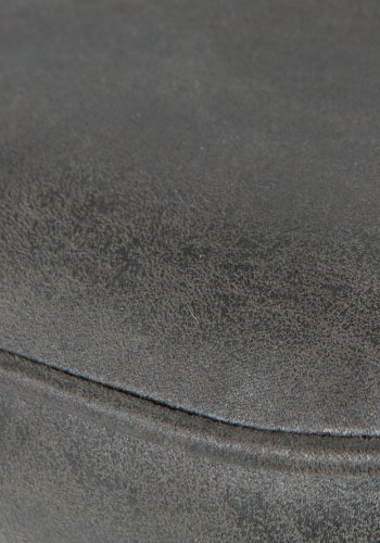 BEPUREHOME Vogue barstol, m. rygln og fodsttte - sort stof og sort metal