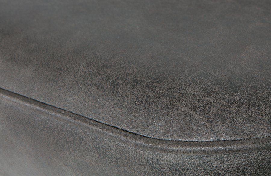 BEPUREHOME Vogue barstol, m. rygln og fodsttte - sort stof og sort metal