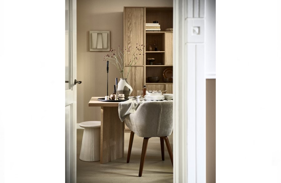 VTWONEN Angle spisebord, rektangulr - natur egetrsfinér (220x90)