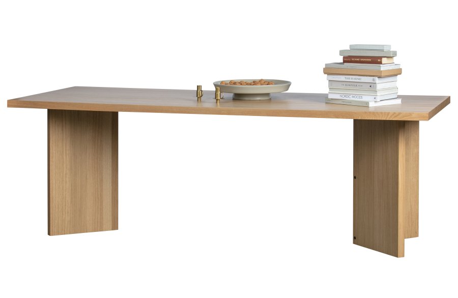 VTWONEN Angle spisebord, rektangulr - natur egetrsfinér (220x90)