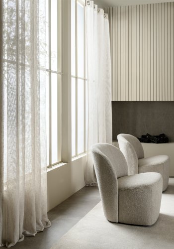 VTWONEN Lofty lnestol - natur bouclé stof