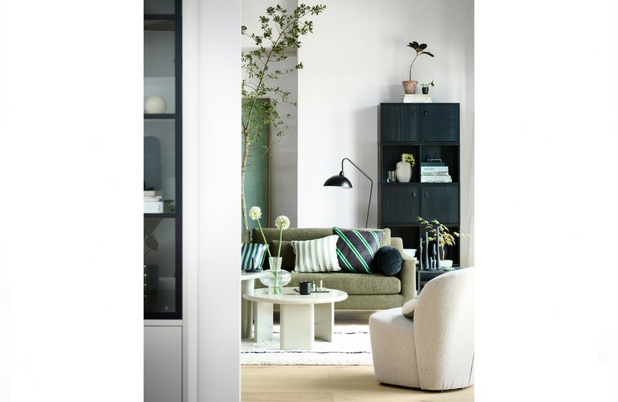 VTWONEN Lofty lnestol - natur bouclé stof