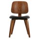 VTWONEN Classic spisebordsstol - sort PU og brun valnddefinér