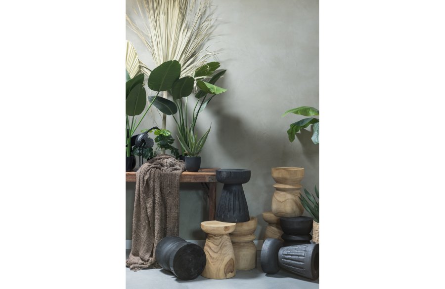 WOOOD Bink taburet, rund - natur paulownia tr (28)