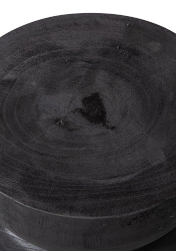 WOOOD Bikkel skammel, rund - sort paulowniatr (28)