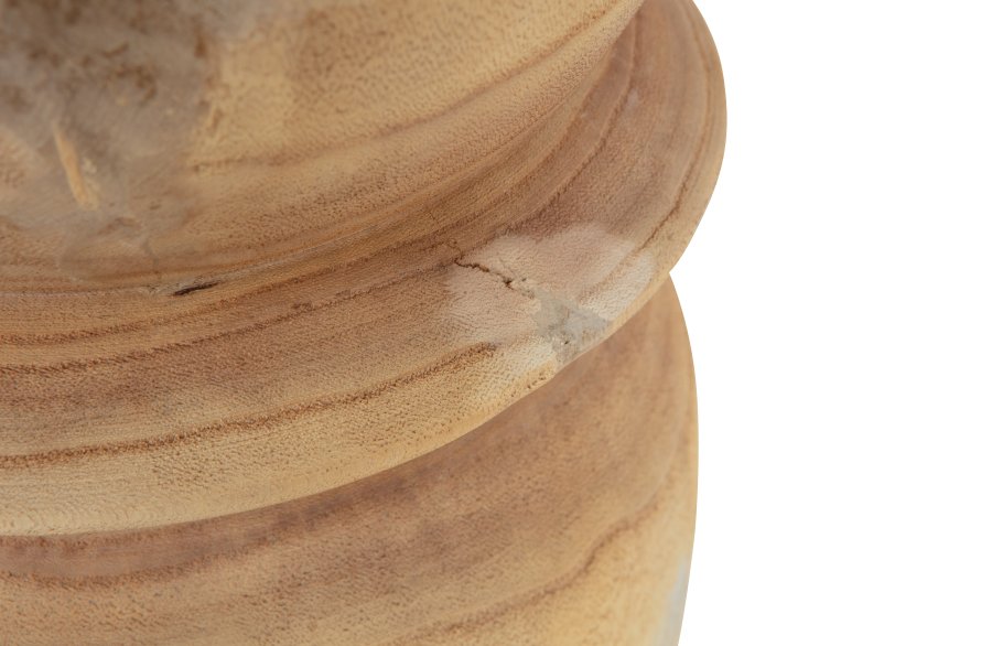 WOOOD Bikkel skammel, rund - natur paulownia tr (28)