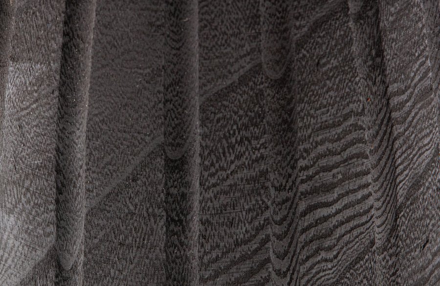 WOOOD Borre skammel, rund - sort paulownia tr (28)