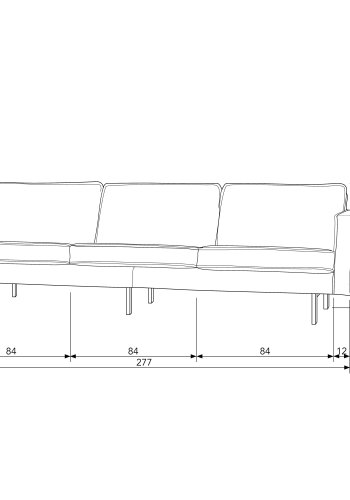 BEPUREHOME Rodeo 3 pers. sofa - kastanje fljl