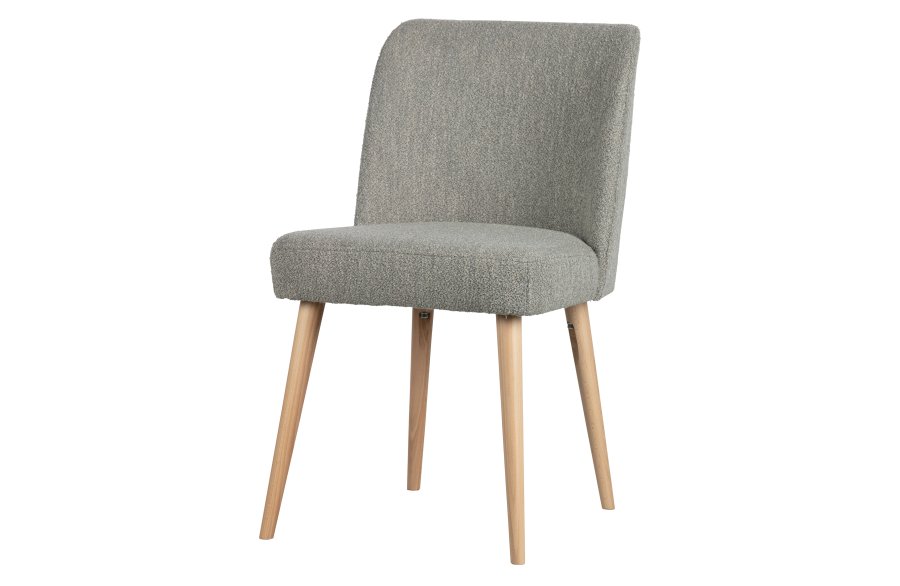 VTWONEN Force spisebordsstol - gr bouclé stof og natur bgetr