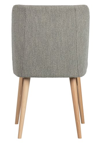VTWONEN Force spisebordsstol - gr bouclé stof og natur bgetr
