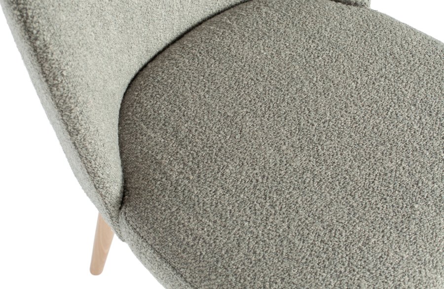 VTWONEN Force spisebordsstol - gr bouclé stof og natur bgetr