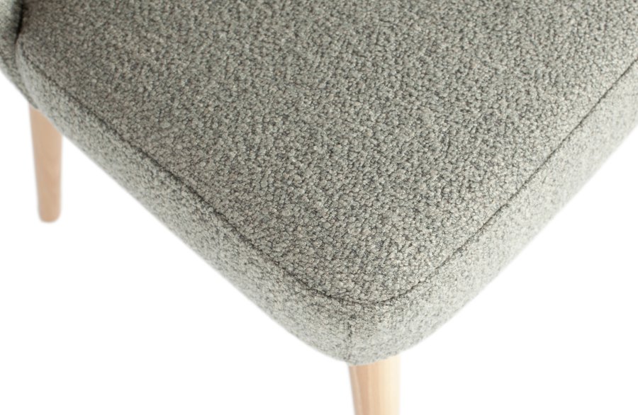 VTWONEN Force spisebordsstol - gr bouclé stof og natur bgetr