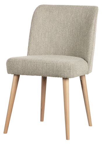 VTWONEN Force spisebordsstol - natur bouclé stof og natur bgetr