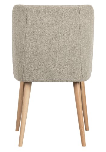 VTWONEN Force spisebordsstol - natur bouclé stof og natur bgetr
