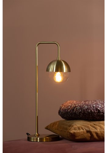 BEPUREHOME Globular bordlampe - glas og antik messing metal