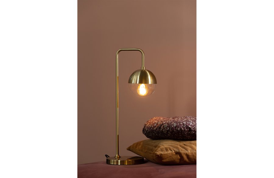 BEPUREHOME Globular bordlampe - glas og antik messing metal