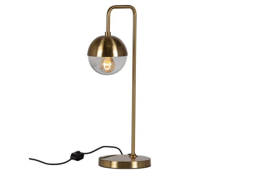 BEPUREHOME Globular bordlampe - glas og antik messing metal