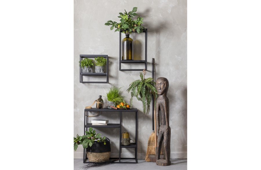 WOOOD Febe vghylde, til inde og ude brug, rektangulr - sort metal