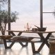 WOOOD EXCLUSIVE Tablo udendrs Picknick X-understel til picnicbord - sort metal