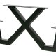 WOOOD EXCLUSIVE Tablo udendrs Picknick X-understel til picnicbord - sort metal