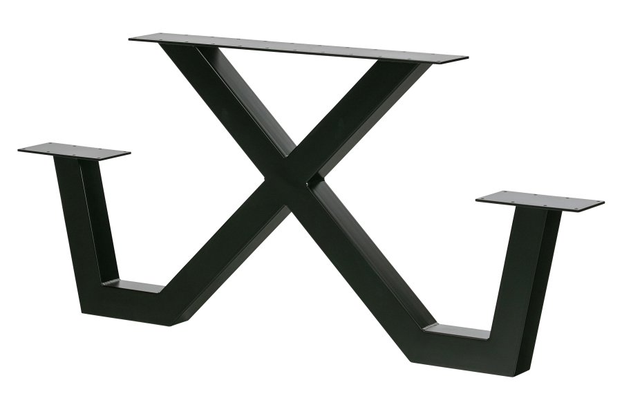 WOOOD EXCLUSIVE Tablo udendrs Picknick X-understel til picnicbord - sort metal