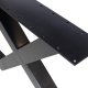 WOOOD EXCLUSIVE Tablo udendrs Picknick X-understel til picnicbord - sort metal