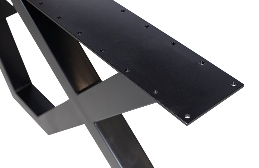 WOOOD EXCLUSIVE Tablo udendrs Picknick X-understel til picnicbord - sort metal