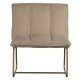 WOOOD Fie lnestol - sand polyester fljl og guld metal