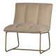 WOOOD Fie lnestol - sand polyester fljl og guld metal